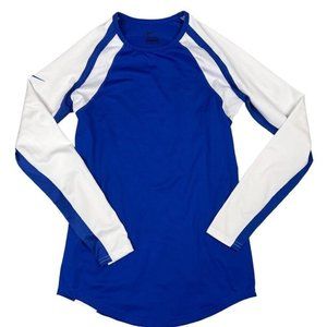 Nike Womens Dri-Fit Shirt‎ Volleyball Jersey  Size Small Long Sleeve Blue White